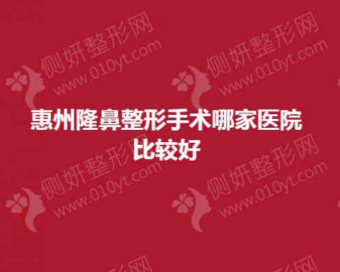 惠州隆鼻整形手术哪家比较好