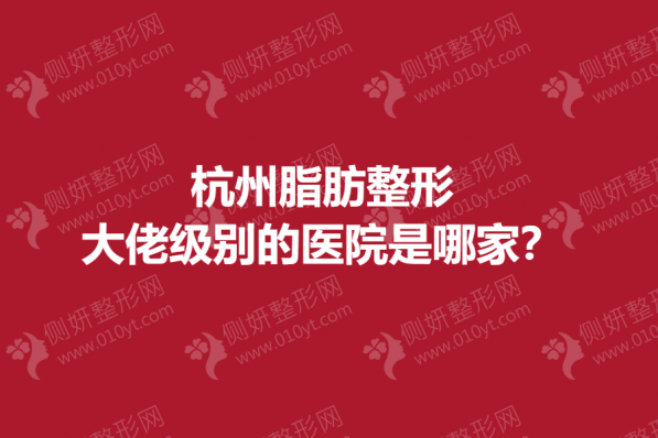 杭州脂肪整形大佬级别的医院