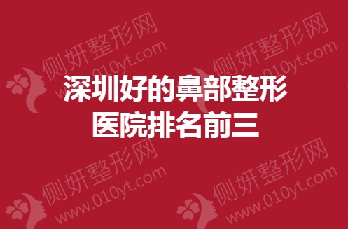 深圳好的鼻部整形医院排名前三的