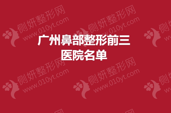 广州鼻部整形前三医院名单