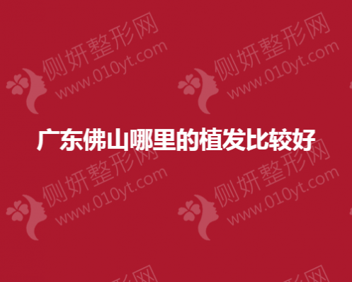 广东佛山哪里的植发比较好