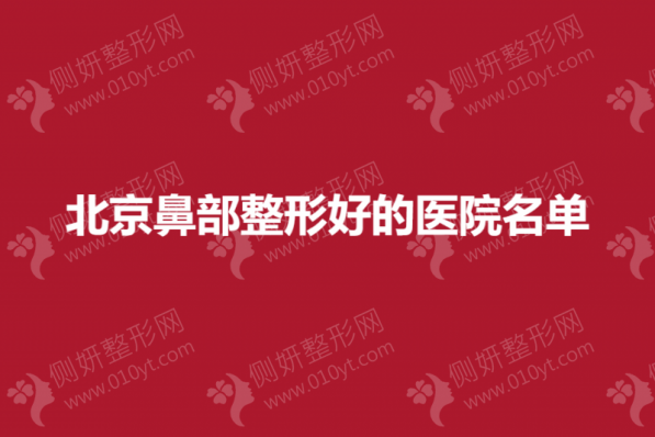 北京鼻部整形好的医院名单