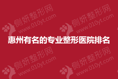 惠州有名的专业整形医院排名榜