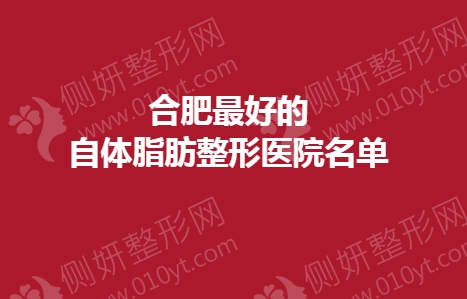 合肥最好的自体脂肪整形医院名单