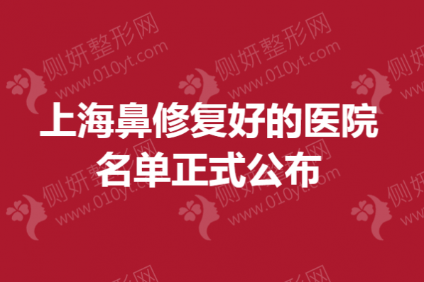 上海市鼻修复好的医院名单正式公布