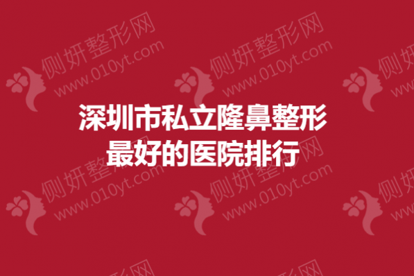 深圳市私立隆鼻整形好的医院排行