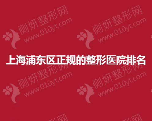 上海浦东区正规的整形医院排名榜