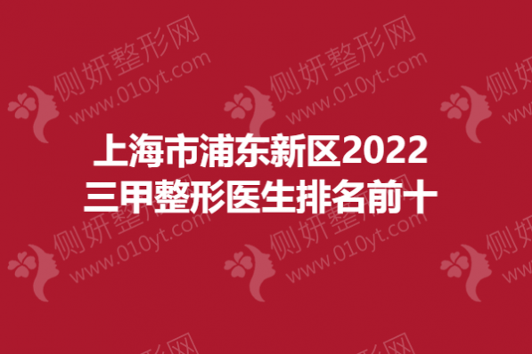 上海市浦东新区2023三甲整形医生排名前十