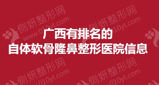 广西有排名的自体软骨隆鼻整形医院信息