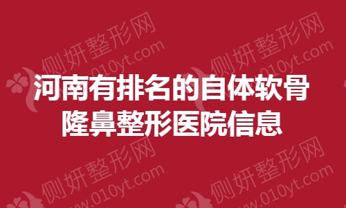 河南有排名的自体软骨隆鼻整形医院信息