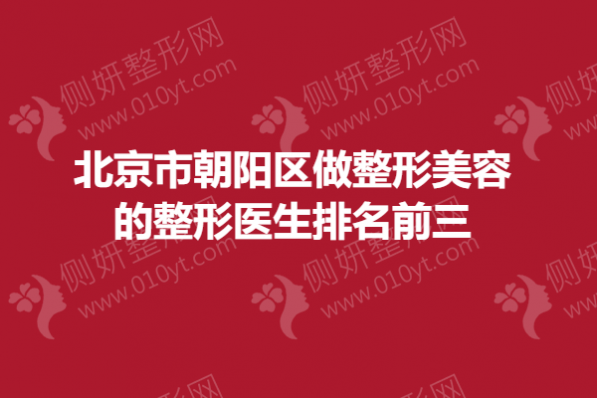 北京市朝阳区做整形美容的整形医生排名前三