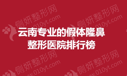 云南专业的假体隆鼻整形医院排行榜