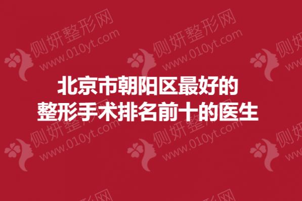 北京市朝阳区最好的整形手术排名前十的医生