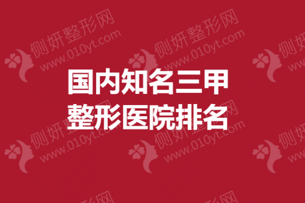 国内知名三甲整形医院排名