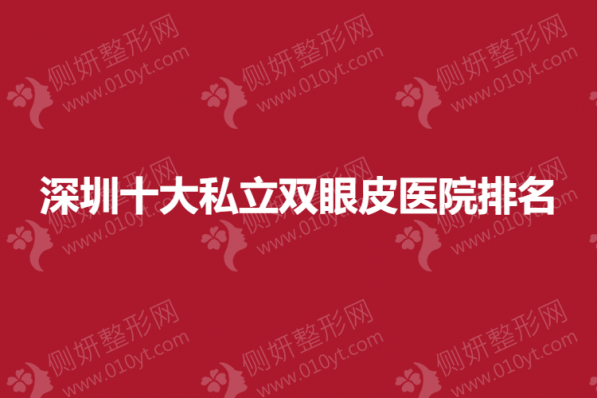 深圳十大私立双眼皮医院排名