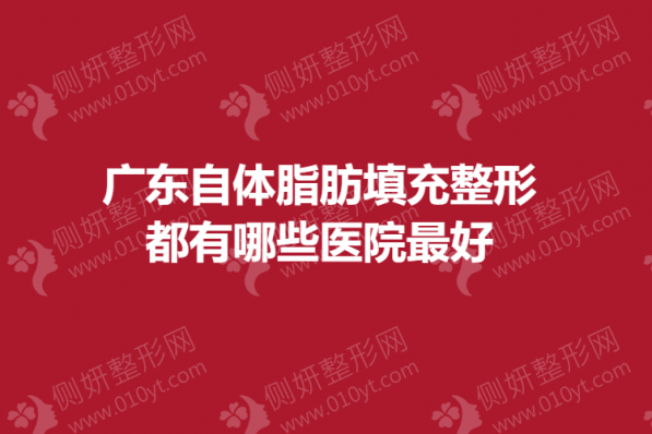 广东自体脂肪填充整形都有哪些医院最好