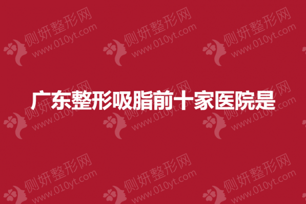 广东整形吸脂前十家医院是