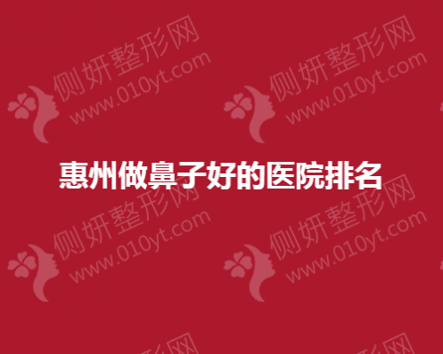 惠州做鼻子好的医院排名榜