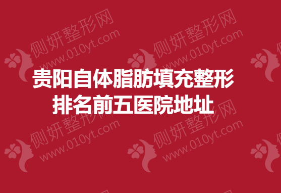 贵阳自体脂肪填充整形排名前五医院地址
