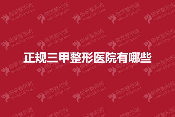 正规三甲整形医院有哪些