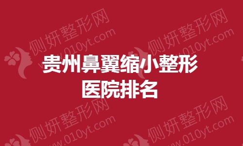 贵州鼻翼缩小整形医院排名