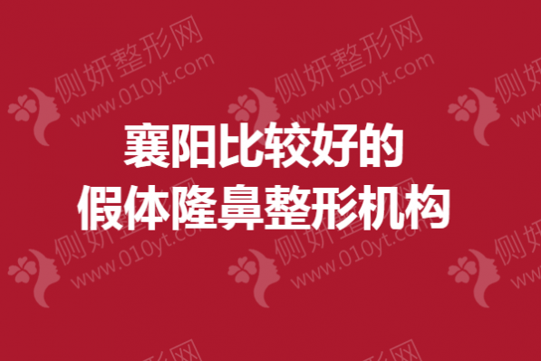 襄阳比较好的假体隆鼻整形机构