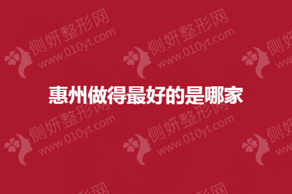 惠州做得最好的是哪家