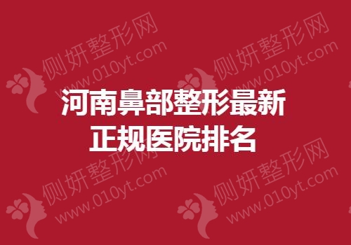 河南鼻部整形最新正规医院排名
