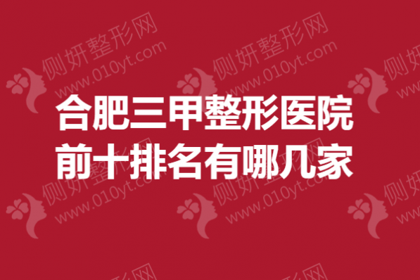 合肥三甲整形医院前十排名有哪几家