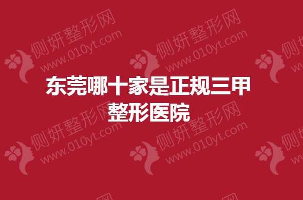 东莞哪十家是正规三甲整形医院