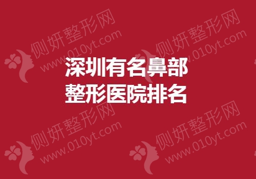 深圳有名鼻部整形医院排名榜