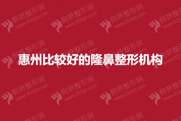 惠州比较好的隆鼻整形机构