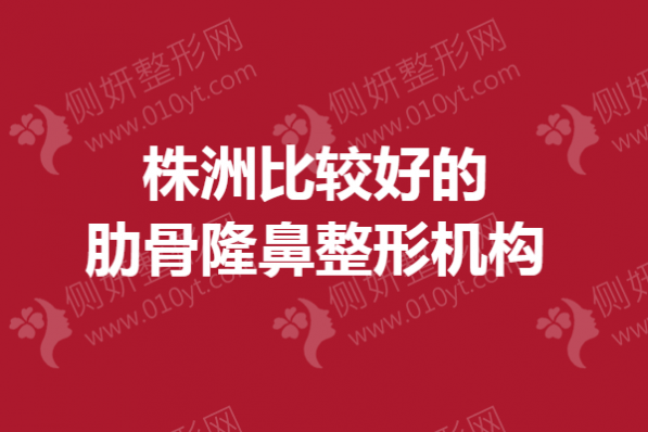 株洲技术好的肋骨隆鼻整形机构