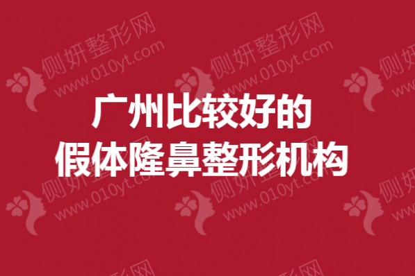 广州比较好的假体隆鼻整形机构