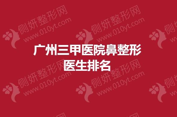 广州三甲医院鼻整形医生排名