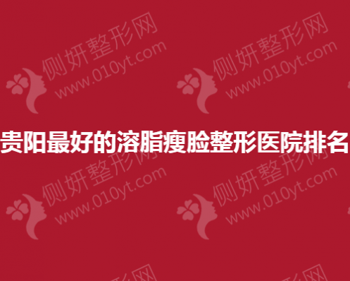 贵阳最好的溶脂瘦脸整形医院排名
