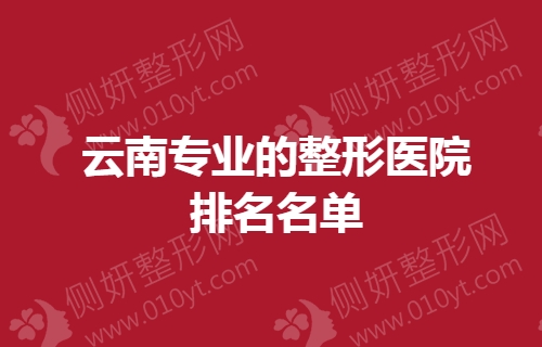 云南专业的整形医院排名名单