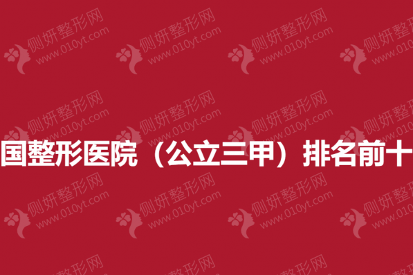 全国整形美容医院（公立三甲）排名前十位