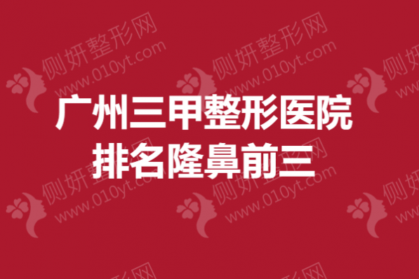 广州三甲整形医院排名隆鼻前三