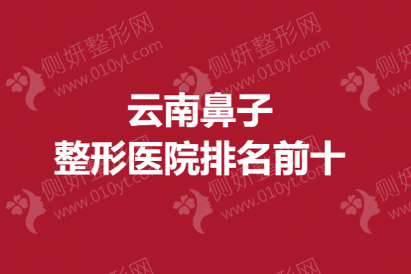 云南鼻子整形医院排名前十的