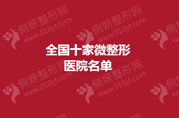 全国十家微整形医院名单