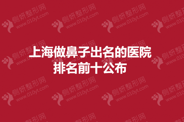 上海做鼻子出名的医院排名前十的